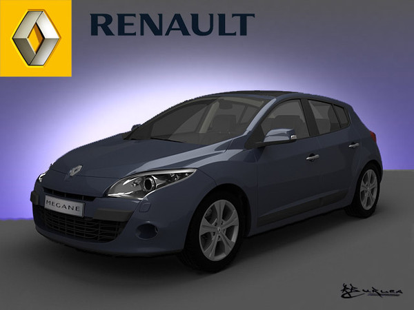 3d renault megane hatchback model - Renault Megane Hatchback 2009 by rburlea